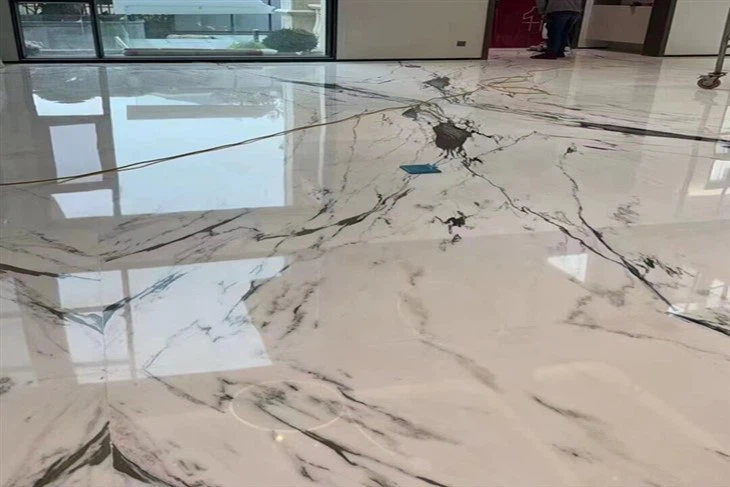 Calacatta Marble Floor Polishing